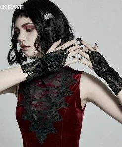 Accessories Punk Rave Saanvi Lace Gloves