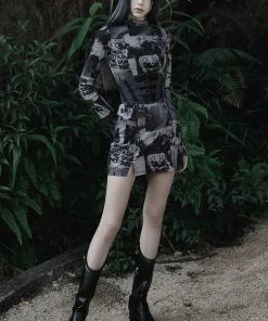 Punk Rave Sorcha Dress - Grey