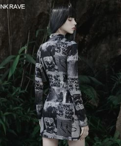 Punk Rave Sorcha Dress - Grey