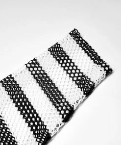 Punk Rave Stripe Mesh Longline Tee Ladies