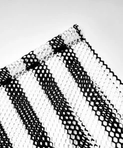 Punk Rave Stripe Mesh Longline Tee Ladies