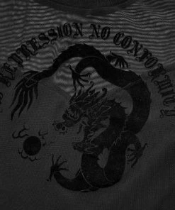 Punk Rave Sun Dragon Mesh Top Ladies