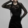 Punk Rave Sun Dragon Mesh Top Ladies