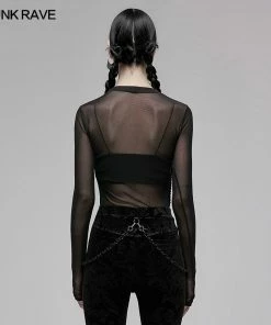 Punk Rave Sun Dragon Mesh Top Ladies