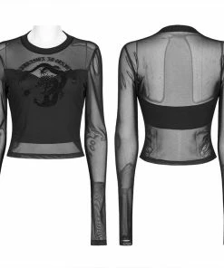 Punk Rave Sun Dragon Mesh Top Ladies