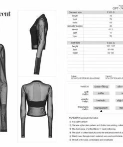 Punk Rave Sun Dragon Mesh Top Ladies