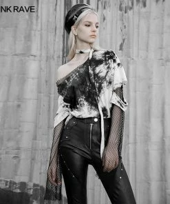 Ladies Punk Rave Sydney Tie-Dye Top - White