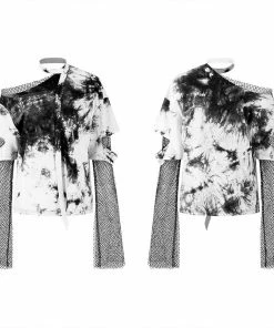 Ladies Punk Rave Sydney Tie-Dye Top - White