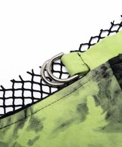 Punk Rave Sydney Tie-Dye Top - Green Ladies