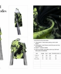 Punk Rave Sydney Tie-Dye Top - Green Ladies