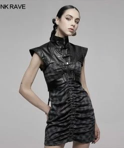 Ladies Punk Rave Wide Shoulder Vest