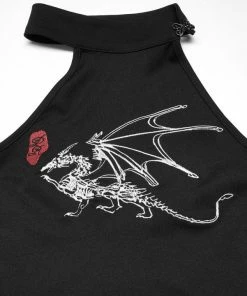 Punk Rave Bliss Halter Top - Dragon