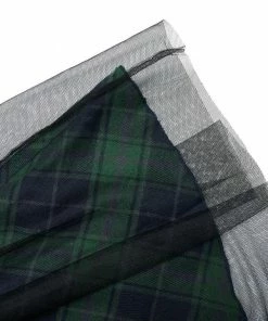 Ladies Punk Rave Gianna Mesh Overlay Skirt - Black & Green