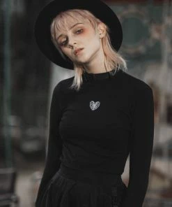 Punk Rave Ribcage Heart Top Ladies