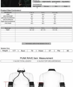 Punk Rave Noche Sleeves With Choker - Fishnet Accessories