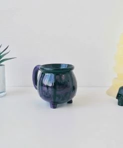 Weird & Wonderful Ceramics Purple Skull Cauldron Mug