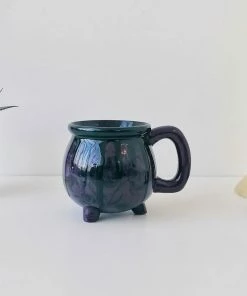 Weird & Wonderful Ceramics Purple Skull Cauldron Mug