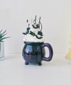 Kate's Clothing Sales 30 Weird & Wonderful Ceramics Purple Skull Cauldron Mug