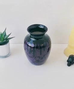 Weird & Wonderful Ceramics Purple Skull Curved Vase