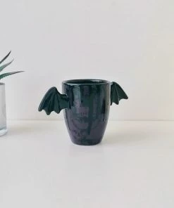 Weird & Wonderful Ceramics Purple Skull Wing Mug New Arrivals