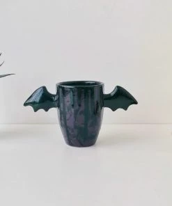 Weird & Wonderful Ceramics Purple Skull Wing Mug New Arrivals