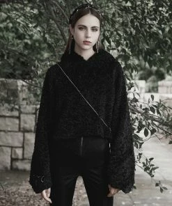 Ladies Punk Rave Cat Paw Pullover