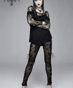 Devil Fashion Black On Black Velvet Embossed Baroque Leggings 17 Devil Fashion Black On Black Velvet Embossed Baroque Leggings