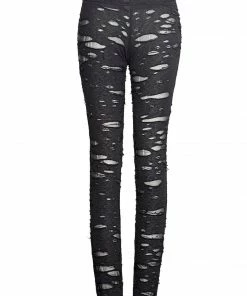 Punk Rave Black Gothalyptic Lara Leggings Ladies
