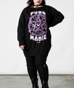 Ladies Killstar Purr Magic Knit Sweater