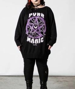 Ladies Killstar Purr Magic Knit Sweater