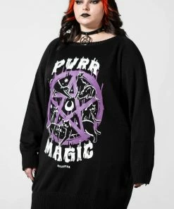 Ladies Killstar Purr Magic Knit Sweater