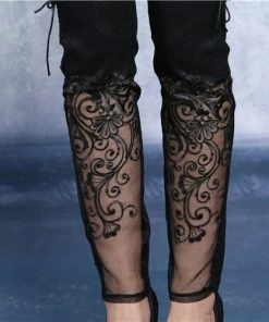 Ladies Dark In Love Gothic Bijou Trousers