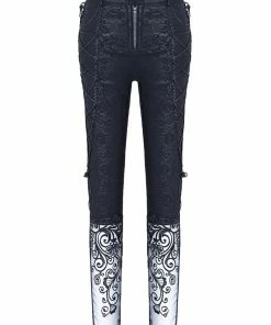 Ladies Dark In Love Gothic Bijou Trousers