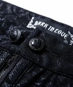 Ladies Dark In Love Gothic Bijou Trousers