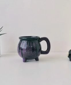 Kate's Clothing Sales 20 Weird & Wonderful Ceramics Purple Web Cauldron Mug New Arrivals