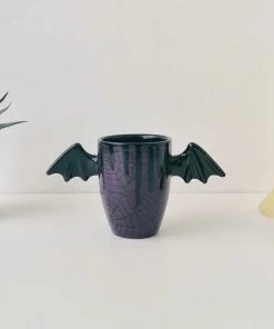 Weird & Wonderful Ceramics Purple Web Wing Mug
