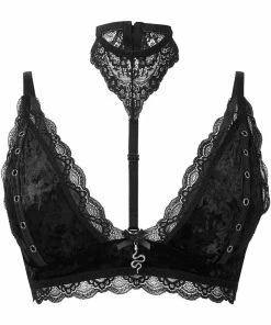 Killstar Pin Stuck Bra Black