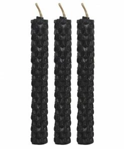 Gothic Gifts Black Beeswax Protection Spell Candles