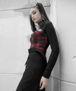 Punk Rave Arella Tartan Crop Top