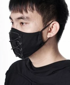 Accessories Punk Rave Lace Up Goth Face Covering 9 Accessories Punk Rave Lace Up Goth Face Covering