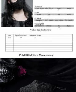 Punk Rave Myra Filigree Pattern Beaded Face Covering Accessories