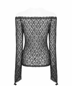 Ladies Punk Rave Bethra Bardot Lace Top