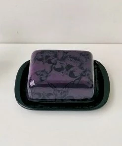 Weird & Wonderful Ceramics Purple Skull Butter Dish
