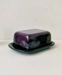 Weird & Wonderful Ceramics Purple Skull Butter Dish