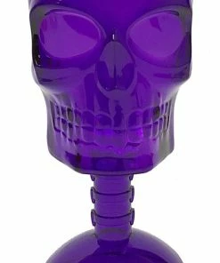Gothic Gifts Purple Skull Wine Glass Homeware