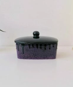 Kate's Clothing Sales 22 Weird & Wonderful Ceramics Purple Web Butter Bowl
