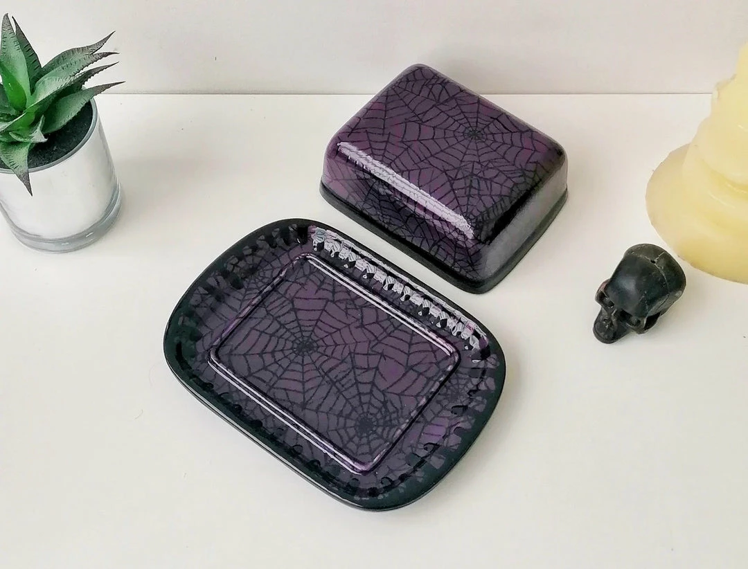 New Arrivals Weird & Wonderful Ceramics Purple Web Butter Dish 7 New Arrivals Weird & Wonderful Ceramics Purple Web Butter Dish