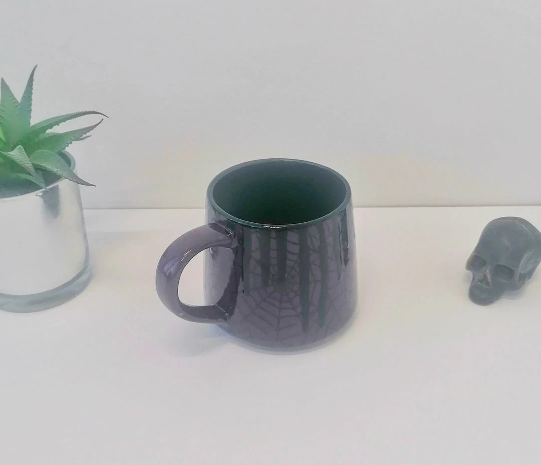 New Arrivals Weird & Wonderful Ceramics Purple Web Stumpy Mug 7 New Arrivals Weird & Wonderful Ceramics Purple Web Stumpy Mug