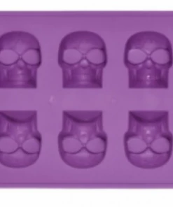 Homeware Gothic Gifts Purple Skull Ice Cube Tray