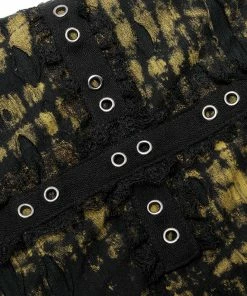 Punk Rave Elantra Mini Skirt Black / Yellow